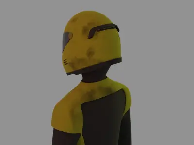 Racing Player 3D Model Low-poly 3D model