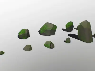 Stylized Rocks Set vol 01  Low-poly 3D model