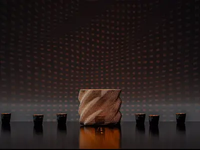 Dot Mesh Vase Lamp Shade Free 3D print model