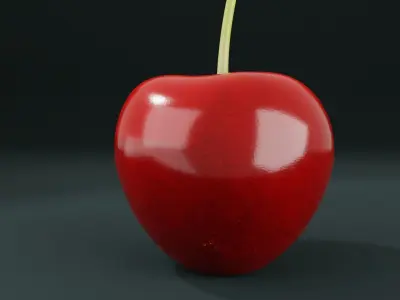 Fresh Cherry Low-poly 3D model