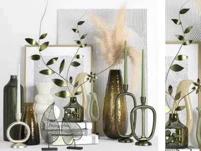 Decorative set 01 3D model 5