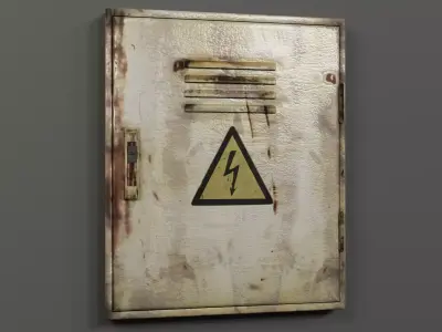 Electrical Box Old Low-poly 3D model