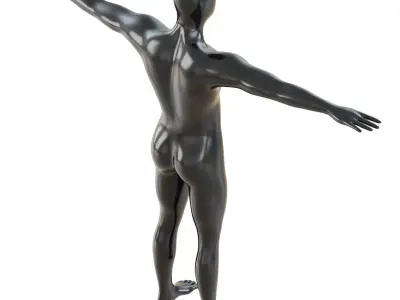 Male mannequin in T-pose 3D model