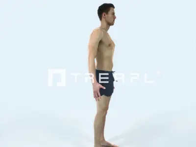 Virtue J Beach Animated Rigged Sports Man Low-poly 3D model