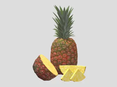 Pineapple Low Poly Low-poly 3D model