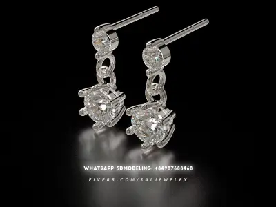Hanging earrings Free 3D print model
