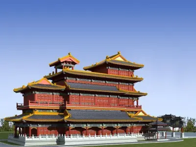 Ancient Chinese architecture 3D model