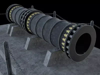 Muhammed elfateh Gun Free low-poly 3D model