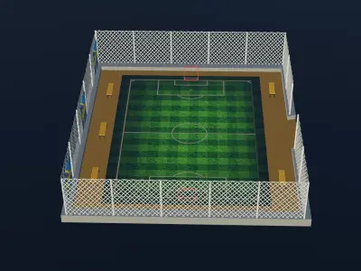 Soccer Stadium - Sweden Low-poly 3D model