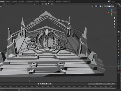 Lotus Temple Low-poly 3D model