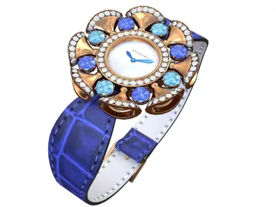 Bvlgari Divas Dream Watch 18 kt rose gold case Low-poly 3D model