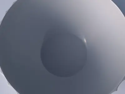 Bowl wide with bent extruded lines 3D print model