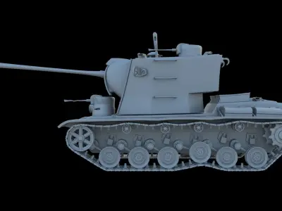 Tank KV-5 - Cartoon version 3D model