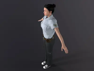 public security  Low-poly 3D model