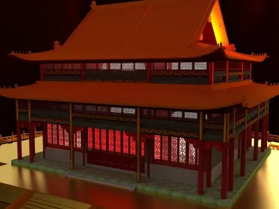 Chinese house 3D model shop