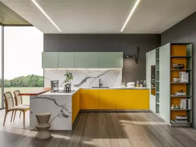 Kitchen fully parametric  Resizable manufacturable 0029 3D model