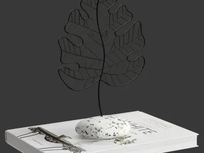 Decor Wire Leaves Set 2 3D model