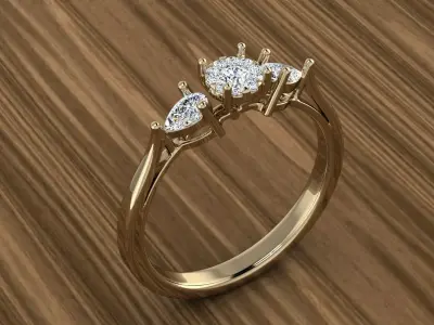 Diamond Jewelry Ring 3D print model
