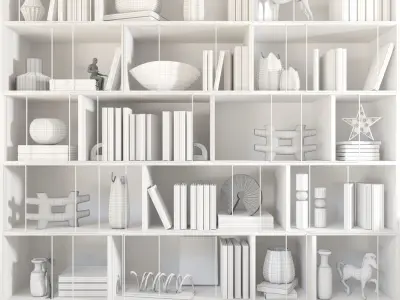 Wardrobe with decor 3D model