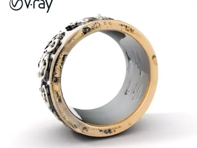 Intricate Vintage Ring Model Pack Low-poly 3D model