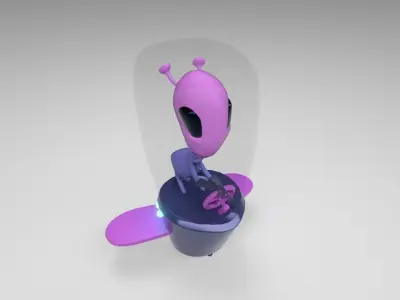 Space Ship Low-poly 3D model