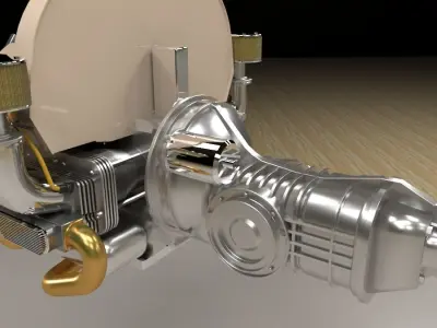 Volkswagen air cooled engine 3D model