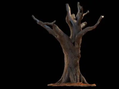Dry Dead Tree Free low-poly 3D model