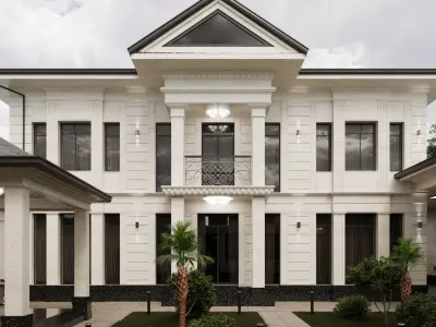 Classical Exterior Project Low-poly 3D model