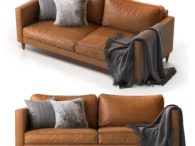 Hable Leather Sofa 3D model