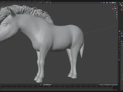 Realistic Zebra Figure Low-poly 3D model