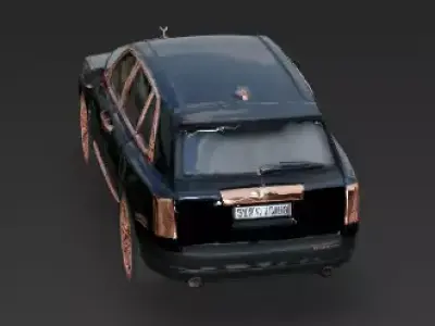 Midnight Onyx And Rose Gold Luxury SUV 3D Model Low-poly 3D model