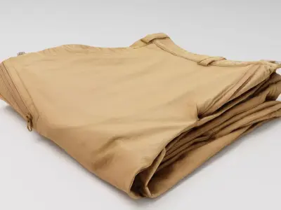 Folded hiking outdoor pants for sport and activity 3D model