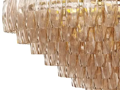 Chiara Smoke Glass Tiered Round Chandelier 47 3D model