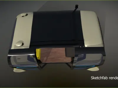 Volkswagen Sedric Driverless car concept Low-poly 3D model