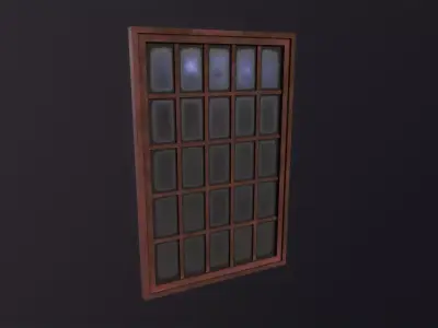 Window Old Factory 3D Model Low-poly 3D model