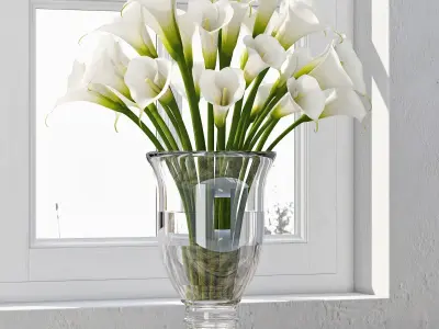 Calla Lily bouquet 3D model