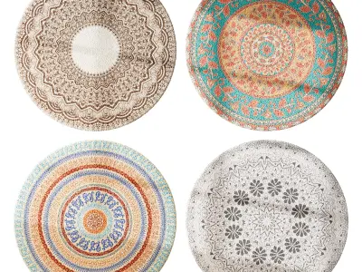 round carpet 8 3D model