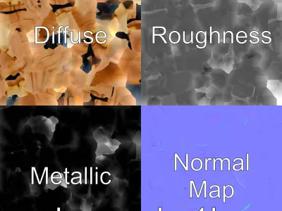 Rustic Wooden Hand Drum model pack Low-poly 3D model