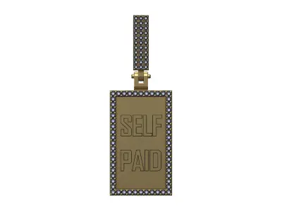 Self paid iced diamond bail pendant 3D print model