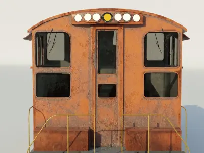 Diesel locomotive 3D model textures PBR 4K Low-poly 3D model