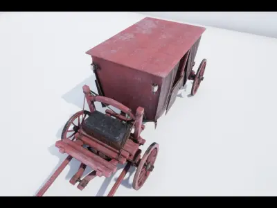 The Carriage 5 Low-poly 3D model