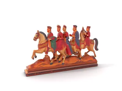 Regal Cavalry Procession model pack Low-poly 3D model