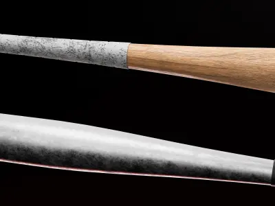 Baseball Bats 01 Low-poly 3D model