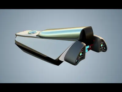 Simplistic Flying Vehicle 17 Low-poly 3D model