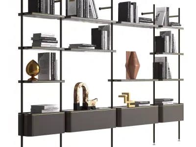 Radice bookcase by Natuzzi Italia 3D model