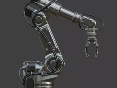 Industrial Robotic Arm 3D Model 3D model