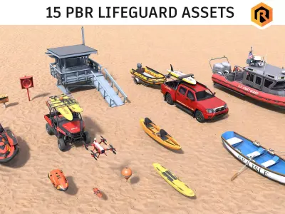 Lifeguard Assets Collection 3D Model Pack