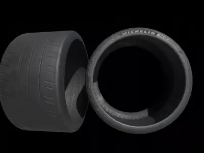 Low Poly Realistic Michelin Pilot Sport Tires Low-poly 3D model