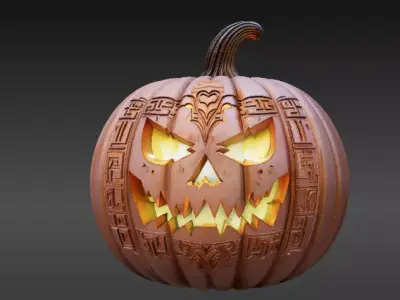 Jack-O-Lantern Halloween 3D Printable Pumpkin 3D print model