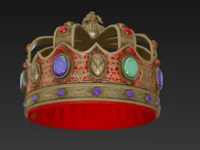 Luxury Golden Crown 3D model